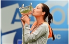 BIRMINGHAM, ENGLAND - JUNE 15:  Ana Ivanovic of Serbia kisses the trophy following her victory in the Singles Final during Day Seven of the Aegon Classic at Edgbaston Priory Club on June 15, 2014 in Birmingham, England.  (Photo by Tom Dulat/Getty Images)
